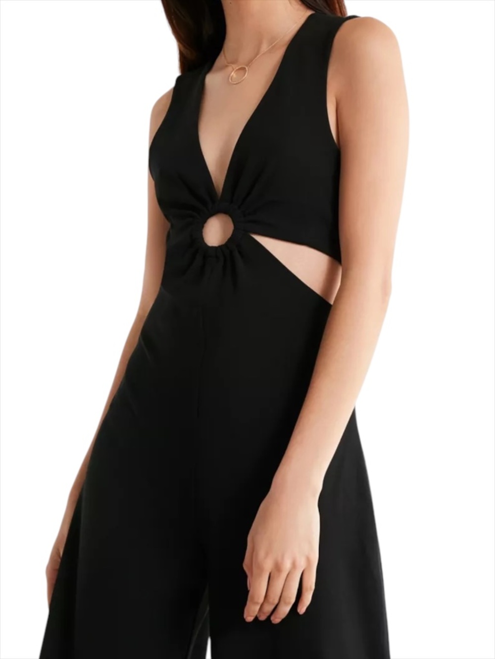 Urban Outfitters Cut-Out O-Ring Jumpsuit - Black Size XS - Picture 4 of 11